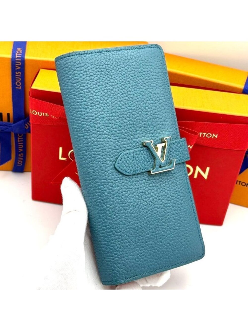 Louis Vuitton Wallet LV Vertical Light Blue